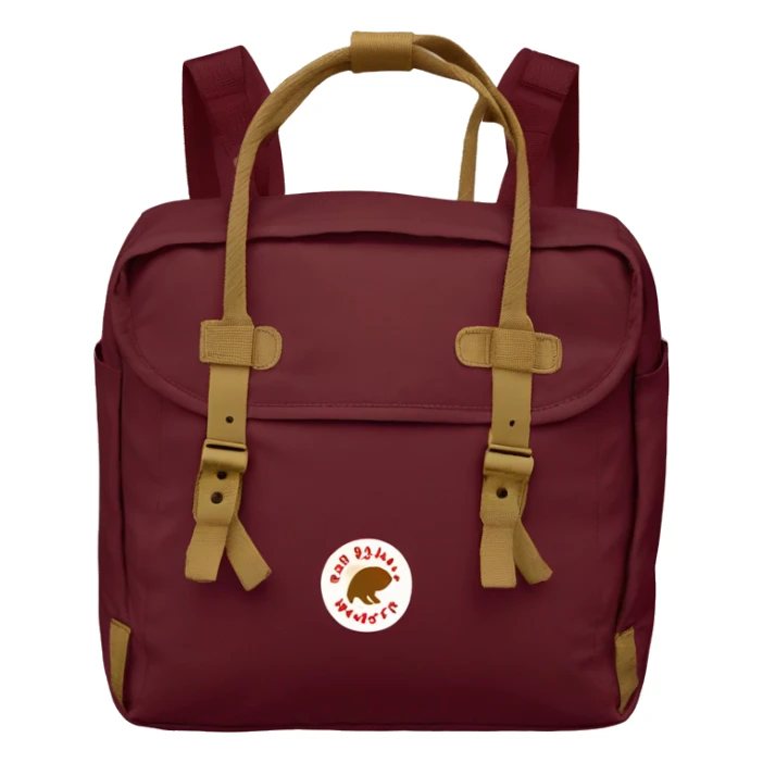fjallraven kanken maroon tote bag sticker