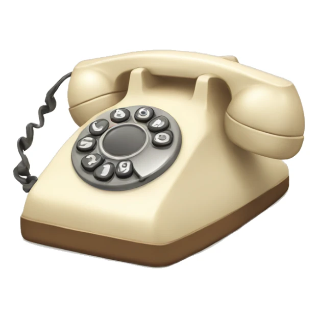 Cream Vintage phone sticker