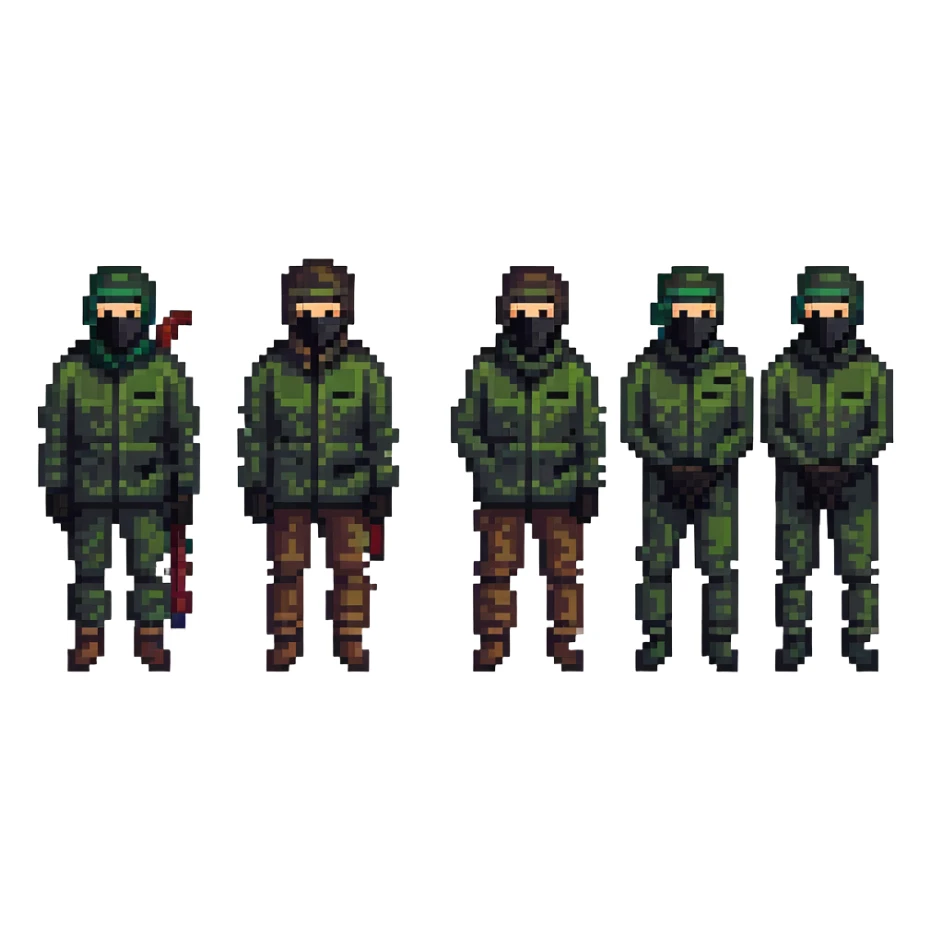 group of men with black ski masks sticker