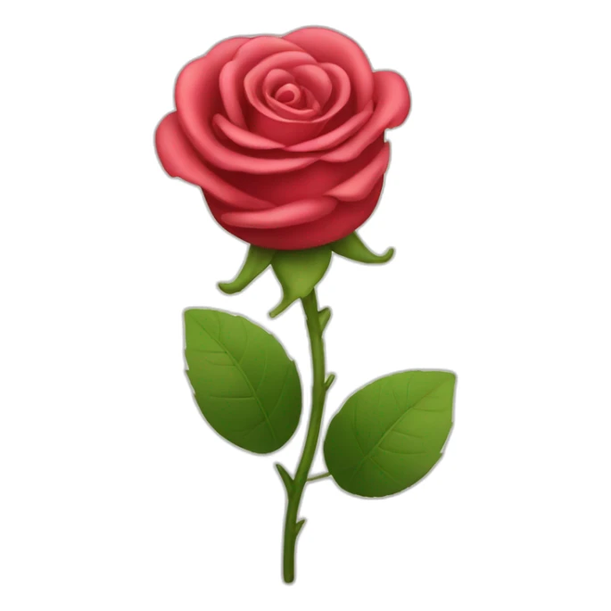Cute rose with cute smile emoji  sticker