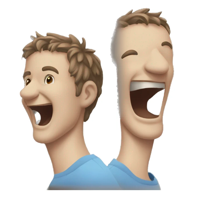 Eric zemour qui fait un grand sourire  sticker