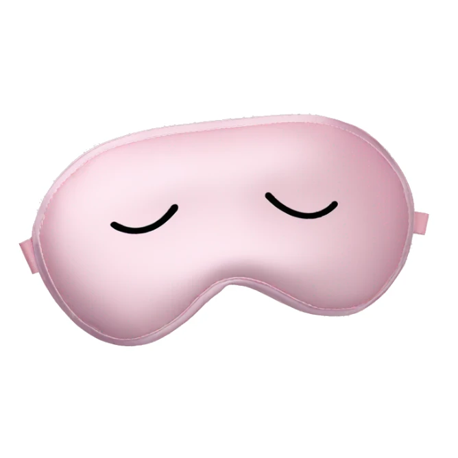 Pale pink satin sleep mask sticker