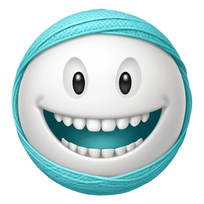 A ball of dental floss  sticker