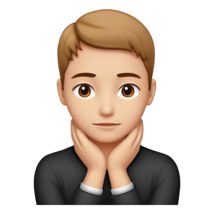 Person crossed hand on there neck  sticker