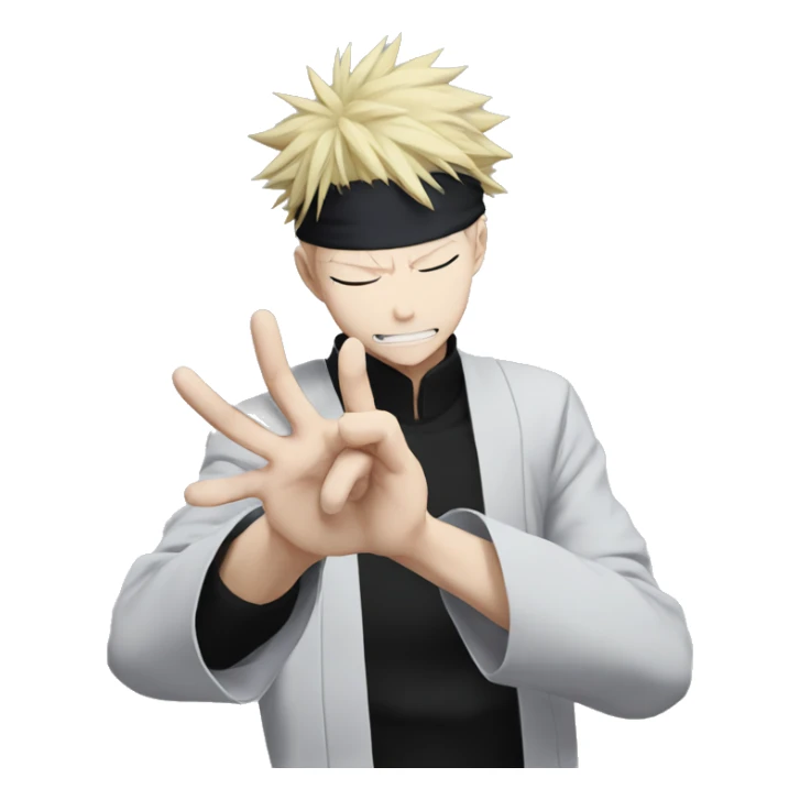 jujutsu kaisen gojo's infinite void hand sign sticker