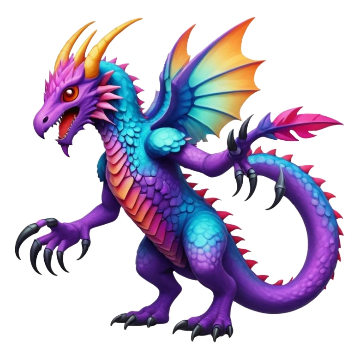 Epic complex detailed aesthetic-scenery-Fakémon-creature sticker