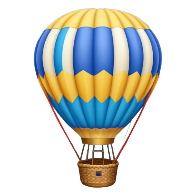Hot air balloon above a scenic ocean sticker