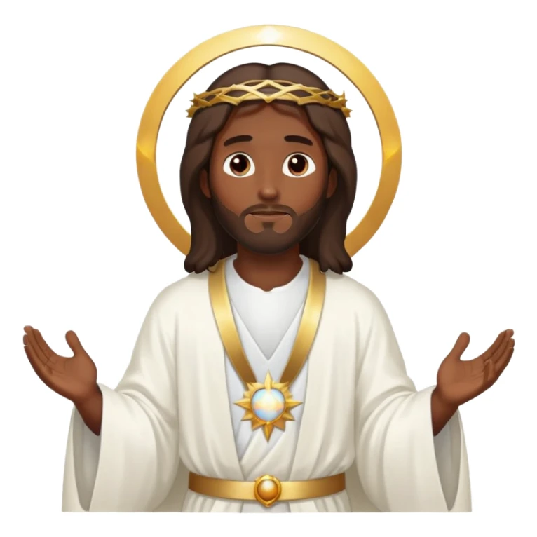 Dark skin christ Jesus in heaven sticker