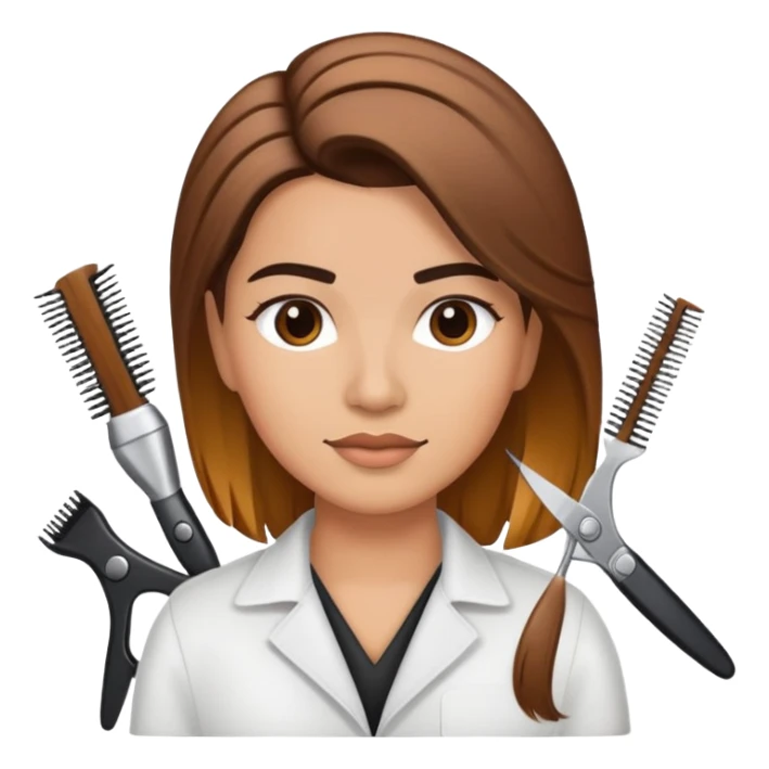 Hispanic Hairstylist coloring hair sticker