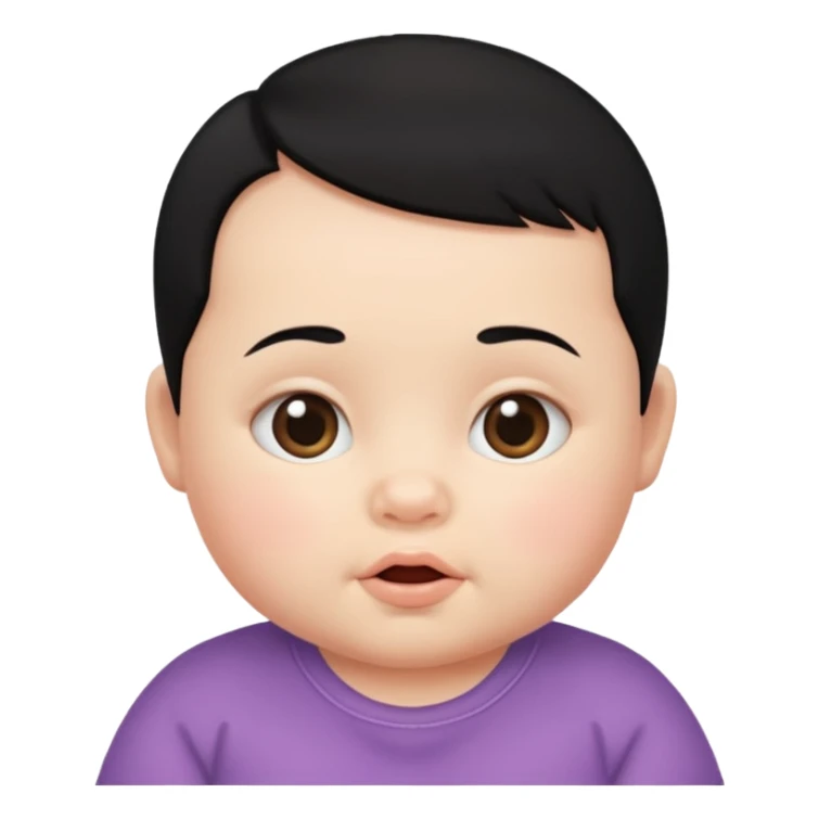 a black hair baby  sticker