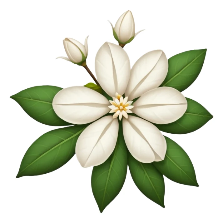 dry indian jasmine flower without leaf in emoji format  sticker