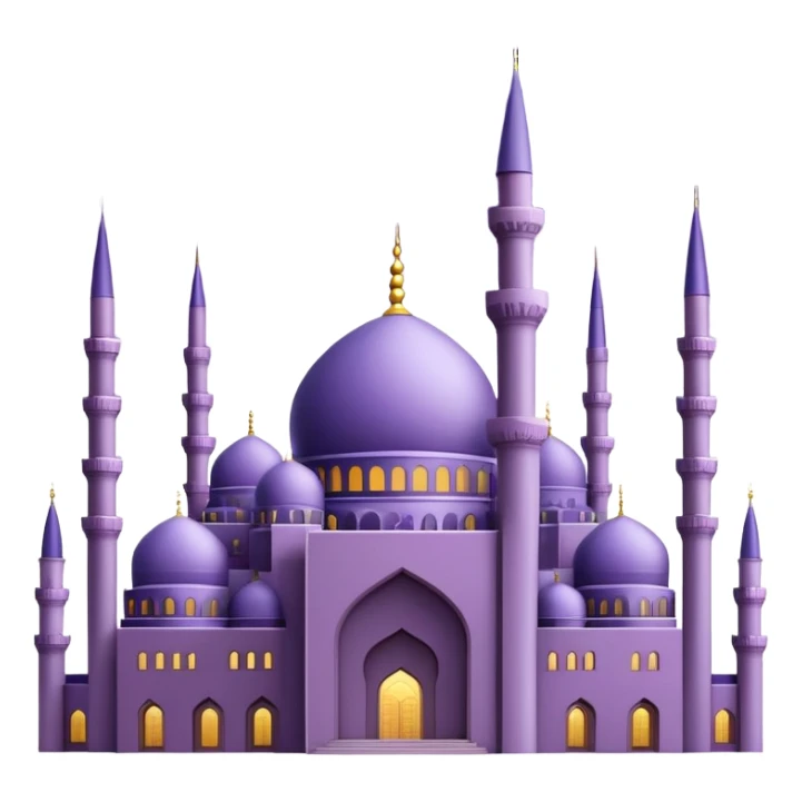 Light purple Ramadan mosque in İstanbul under construction  sticker
