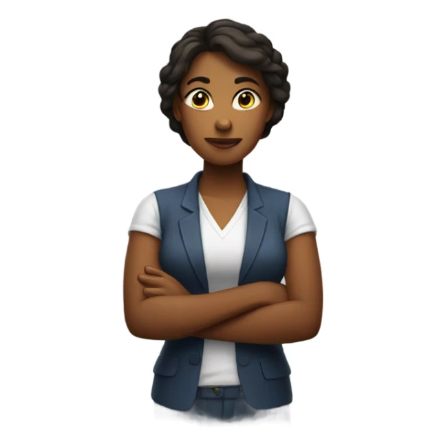 woman w arms crossed  sticker