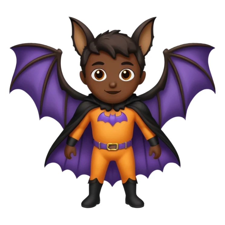bat hallowen costume sticker