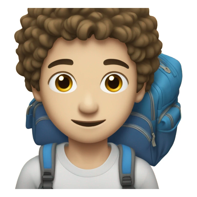 white skin young guy with sport bag in his right hand sticker