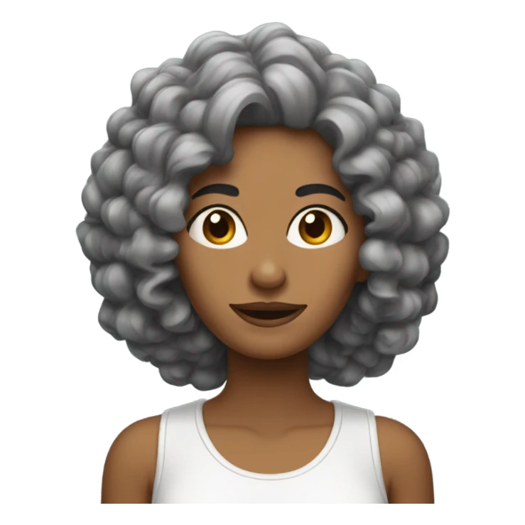 Mulher branca de cabelos cacheados  sticker