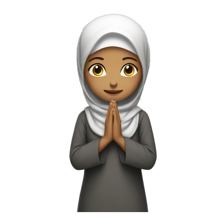 Muslim girl praying  sticker