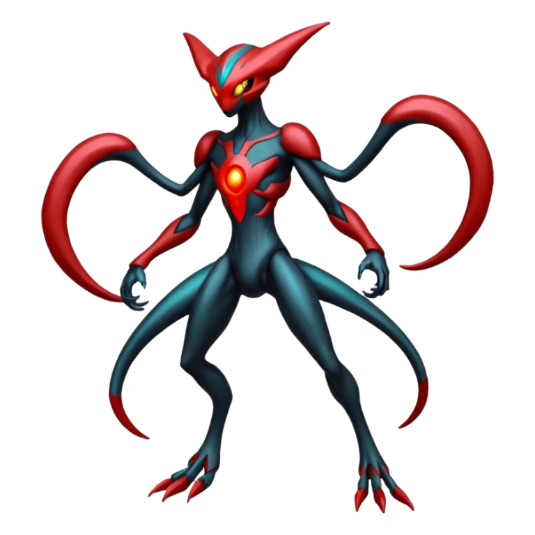 Deoxys-Yveltal-Darkrai-Fakémon-hybrid-creature (full body)  sticker