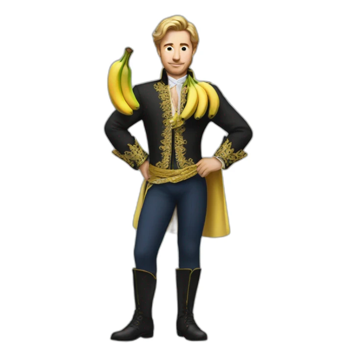 prince who has a banana above his pants sticker