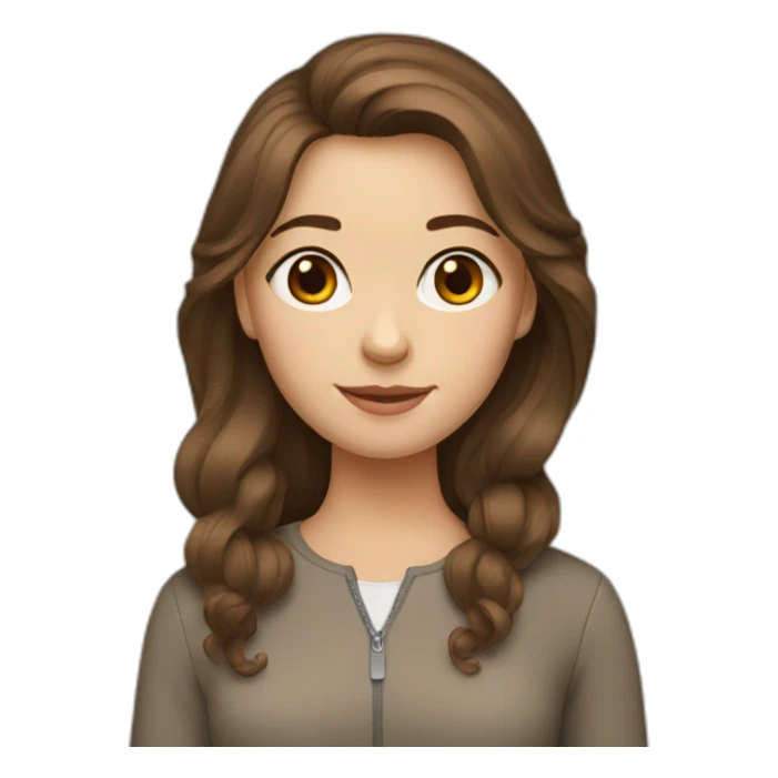 Russian girl with brown hair sticker