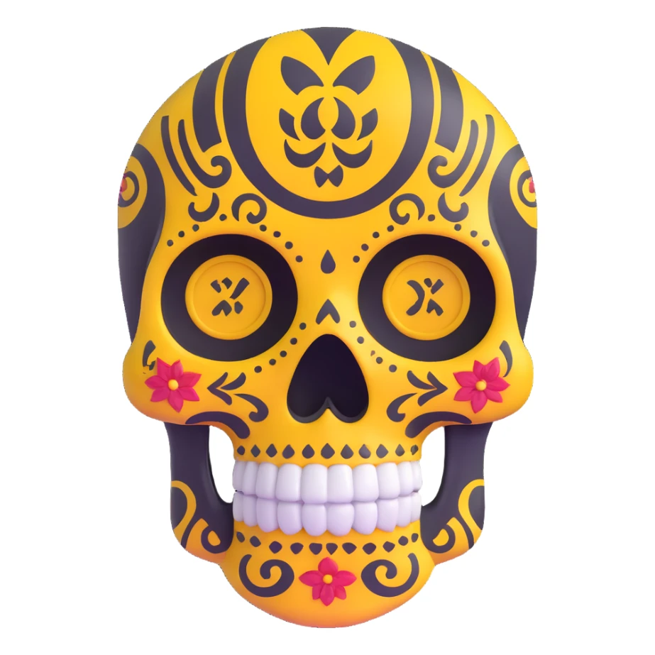 Sugar skull with wu-tang clan logo incorporated sticker