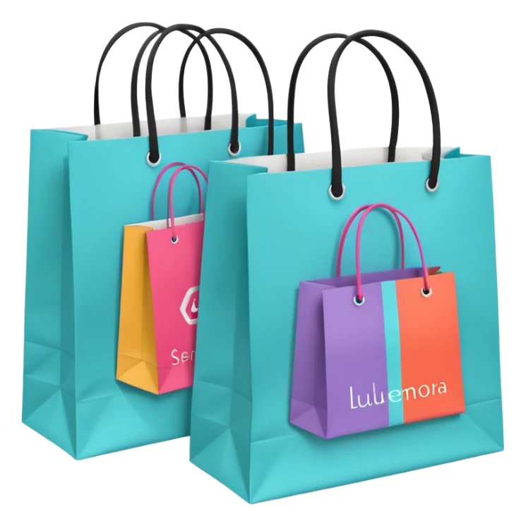 sephora and lululemon shopping bags sticker