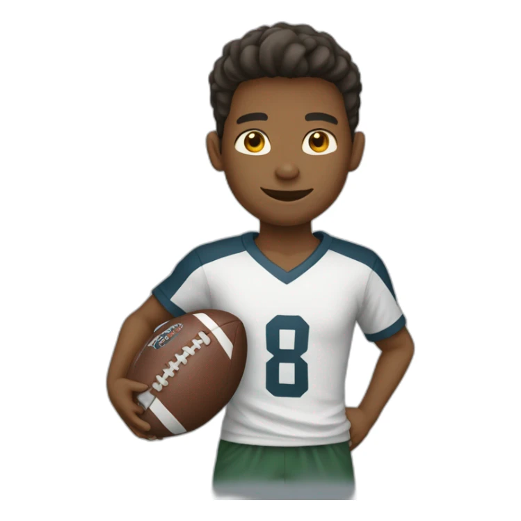 Garçon jouant au football sticker