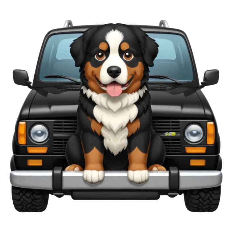 Bernese mountain dog in black 4Runner sticker
