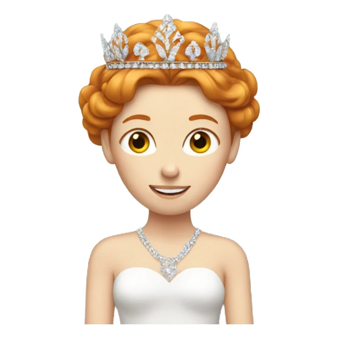 ginger woman with tiara  sticker
