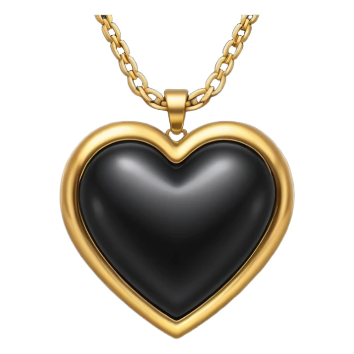 Black heart with golden warp chain  sticker