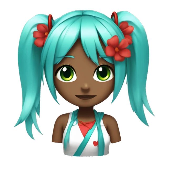 hastne miku original version with red 01 tatto on her left arm sticker