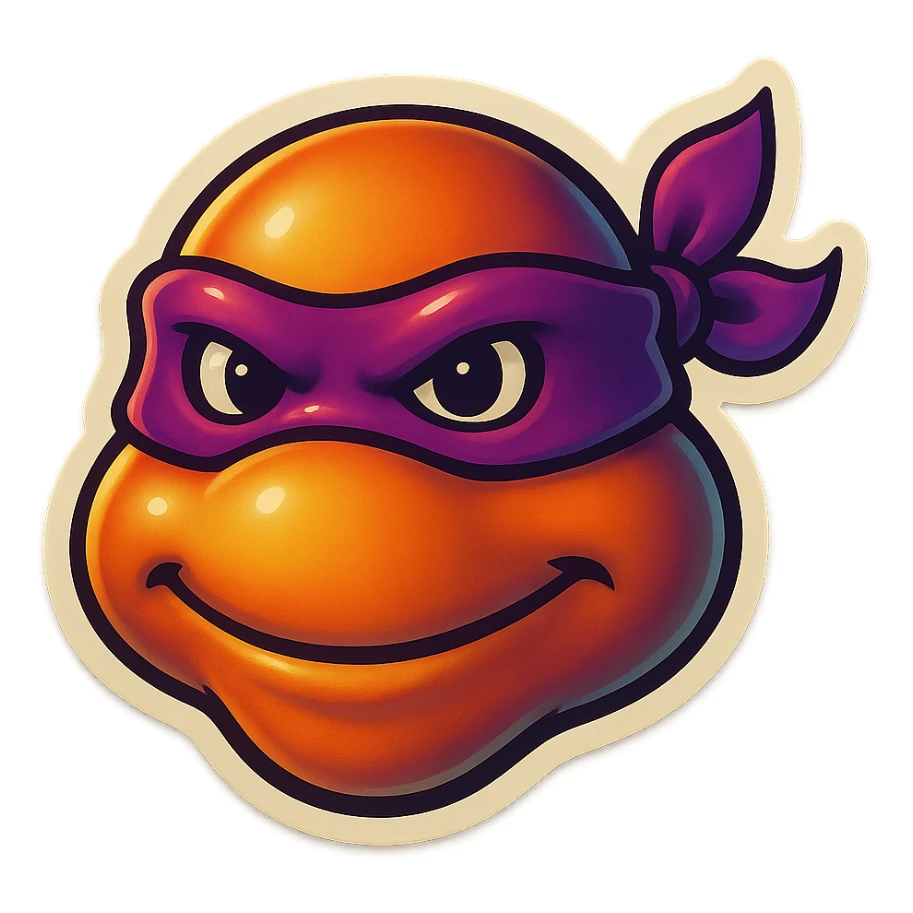 generate the face of a ninja turtle
Without showing teeth
It can't be green
maybe with a Nina mask instead of those stripes sticker