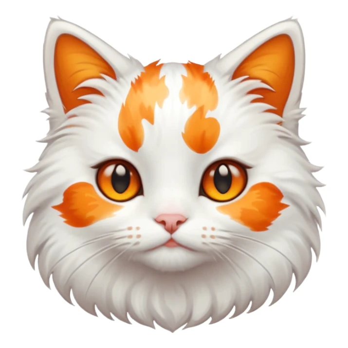 gato blanco con manchas naranjas aesthetic sticker