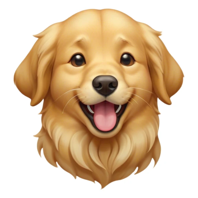 Cinematic Cute Yawning Golden Retriever Portrait Emoji, Head tilted slightly with a dramatic, wide-open yawn, revealing a silky golden coat with a subtle shimmer, floppy ears slightly drooping, round brown eyes barely open in drowsy contentment, Simplified yet irresistibly adorable features, highly detailed, glowing with a soft, cozy glow, high shine, relaxed yet expressive, stylized with a touch of whimsy, bright and endearing, soft glowing outline, capturing the essence of a sleepy yet affectionate companion, so drowsy it feels like it could stretch out of the screen and curl up for a nap! sticker