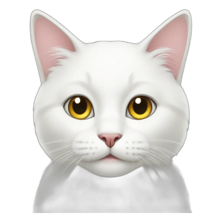 christmas white cat sticker