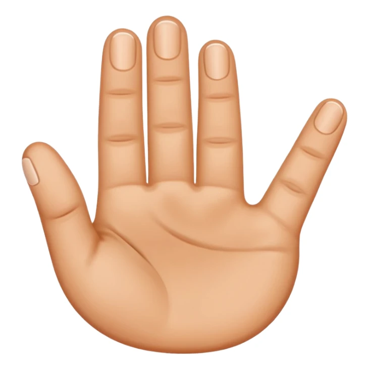 the 2 middle fingers inside an oval shaped hold sticker