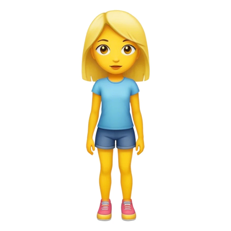 young girl full body yellow skin sticker