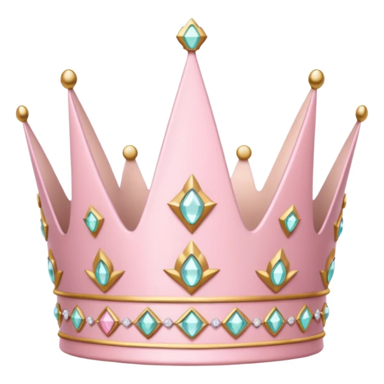 white and pastel pink crown with sparkles sticker