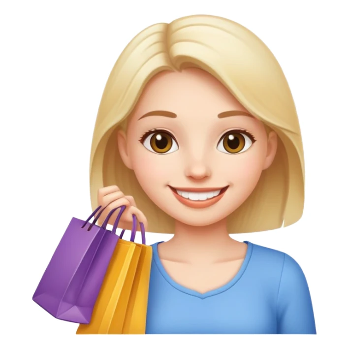 Girl is going to shopping sticker