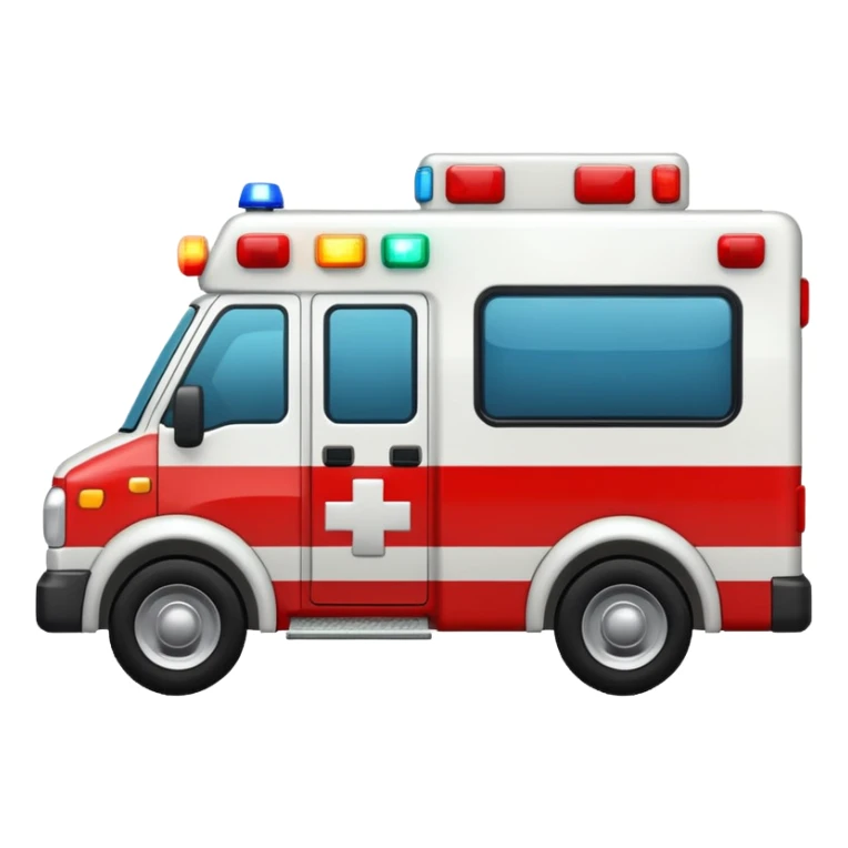 un emoji similar a este pero de una ambulancia sticker