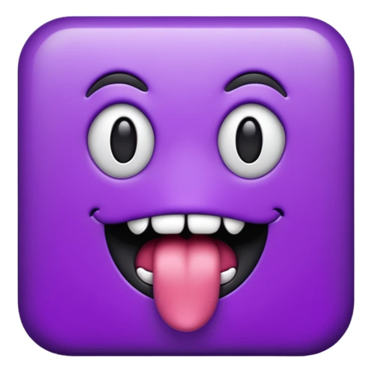 Black tongue emoji sticker