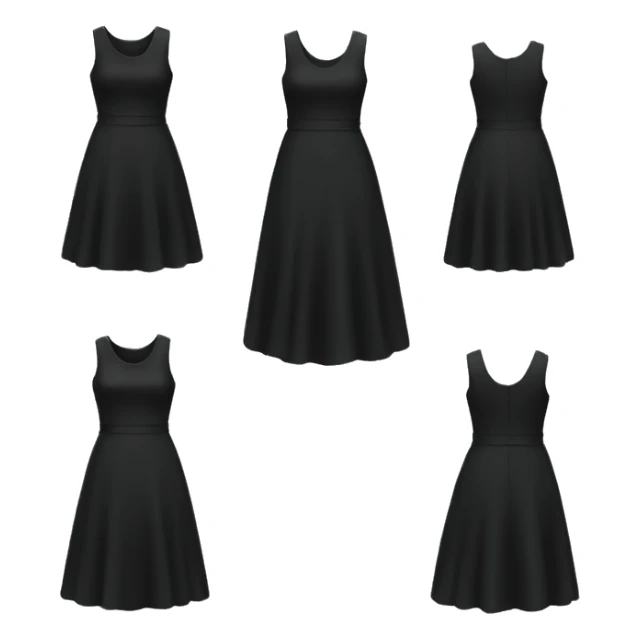 Black dress sticker