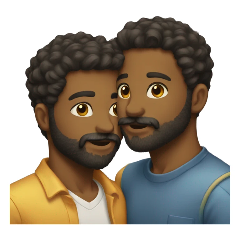 gay kiss beard sticker