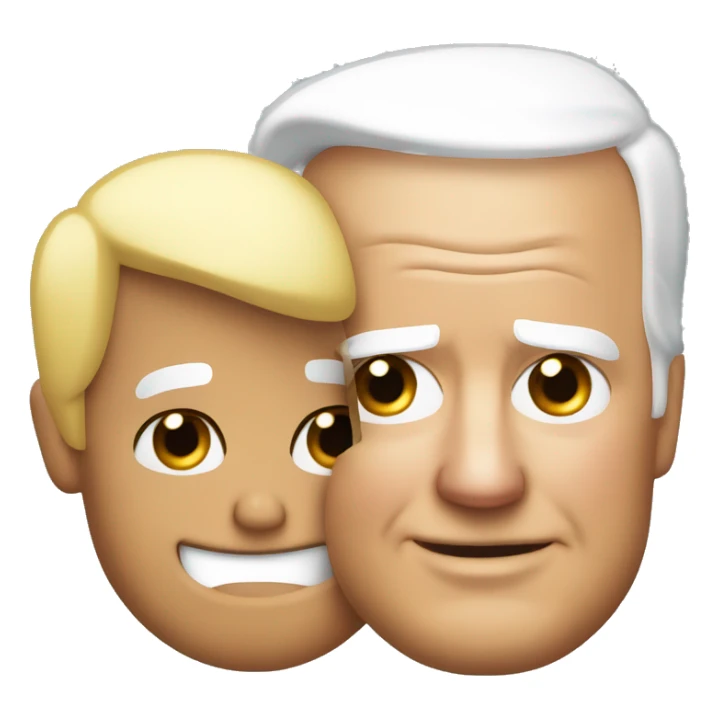 donald trump and joe biden snuggling sticker