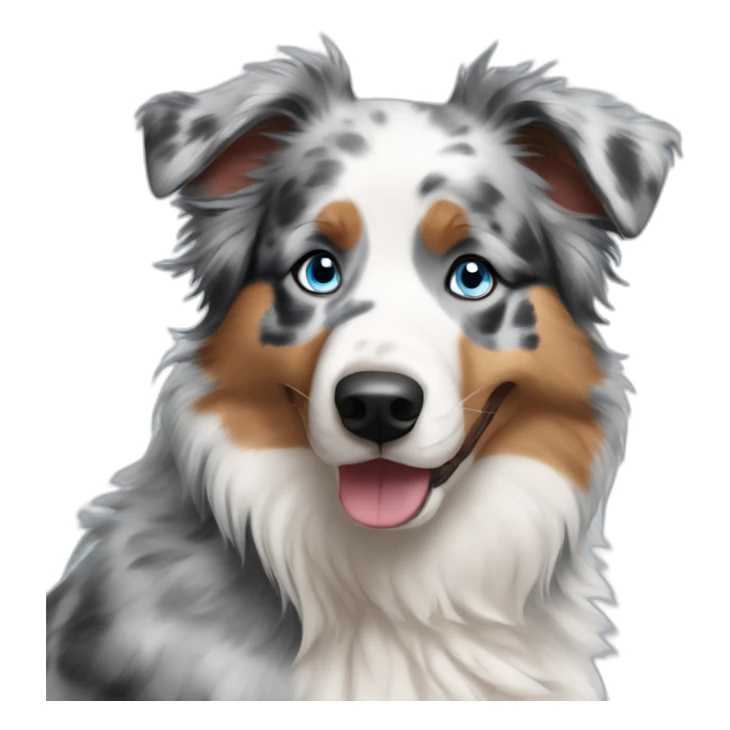Blue Merle Australian Shepherd with Blue Eyes sticker