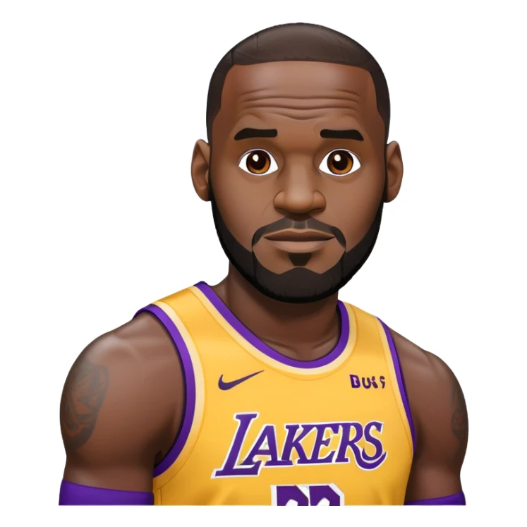 LeBron James wearing Lakers jersey sticker