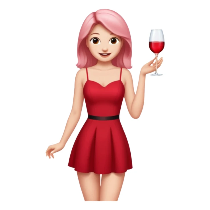 Rosé with short sexy red dress sticker
