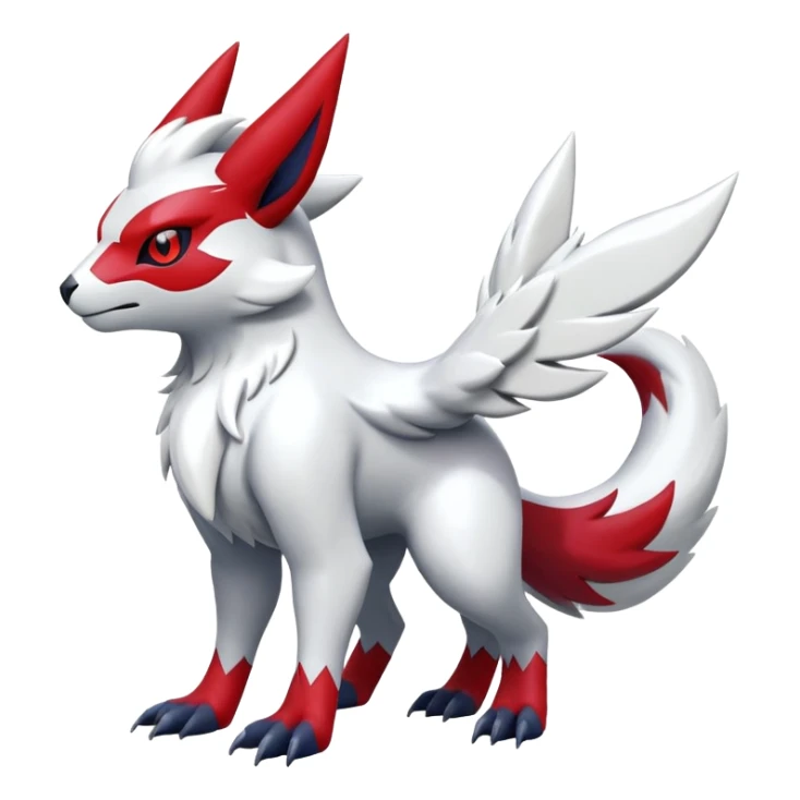 Shiny exotic Absol-Zangoose-Fakémon-hybrid-creature (full body)  sticker