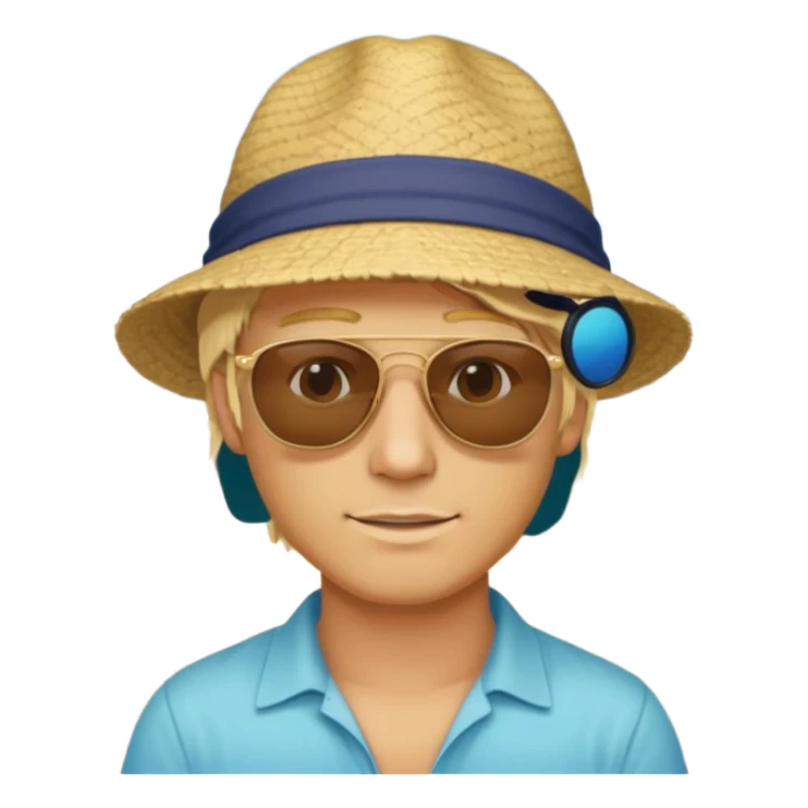 Blonde guy tourist in a beach from Lima, Peru sticker