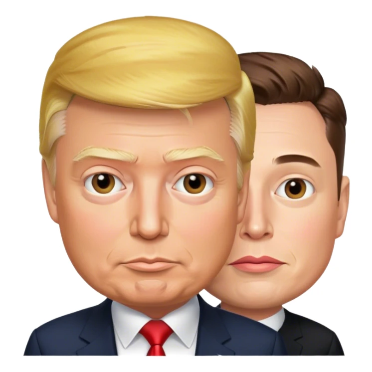 Trump mit Elon Musk sticker